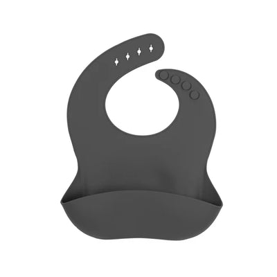 My Little Giggles Silicone My Little Bib - Dark Grey