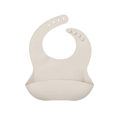 My Little Giggles Silicone My Little Bib - Light Grey