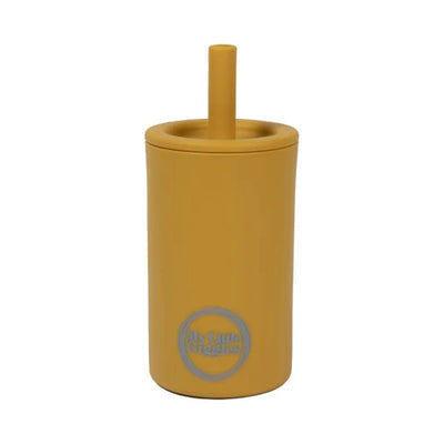 My Little Giggles Silicone Drinking Cup & Straw - Mustard