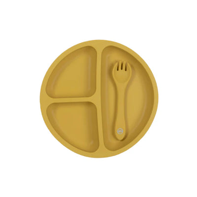 My Little Giggles Silicone Bento Plate - Mustard