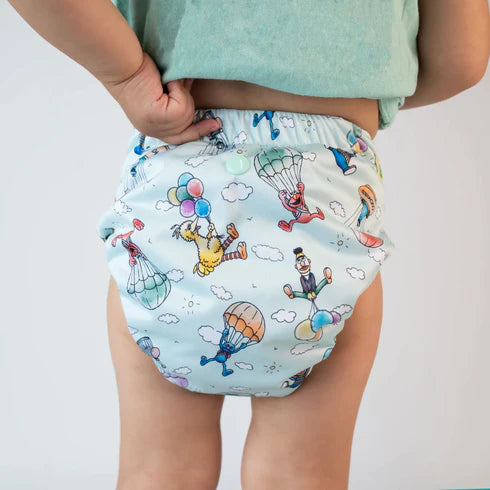 Monarch Classic Reusable Cloth Nappy 2.0 With Snaps - Sesame Street Nostalgia