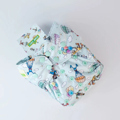 Monarch Classic Reusable Cloth Nappy 2.0 With Snaps - Sesame Street Nostalgia