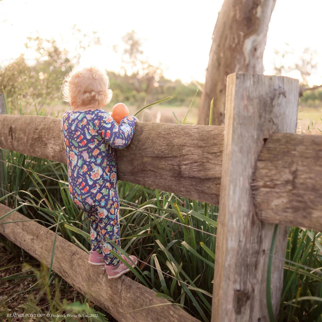 Monarch Bamboo Long Romper Bootysuit - Peter Rabbit Classic