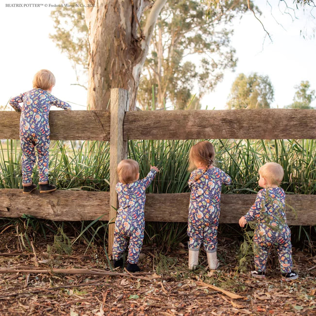 Monarch Bamboo Long Romper Bootysuit - Peter Rabbit Classic