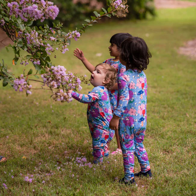 Monarch Bamboo Long Romper Bootysuit - Snoopy In Bloom