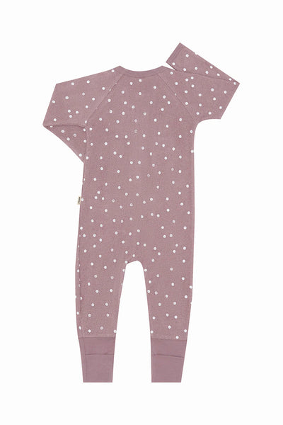 Bonds Poodlette Zip Wondersuit - Ditsy Dots Munroe Mauve