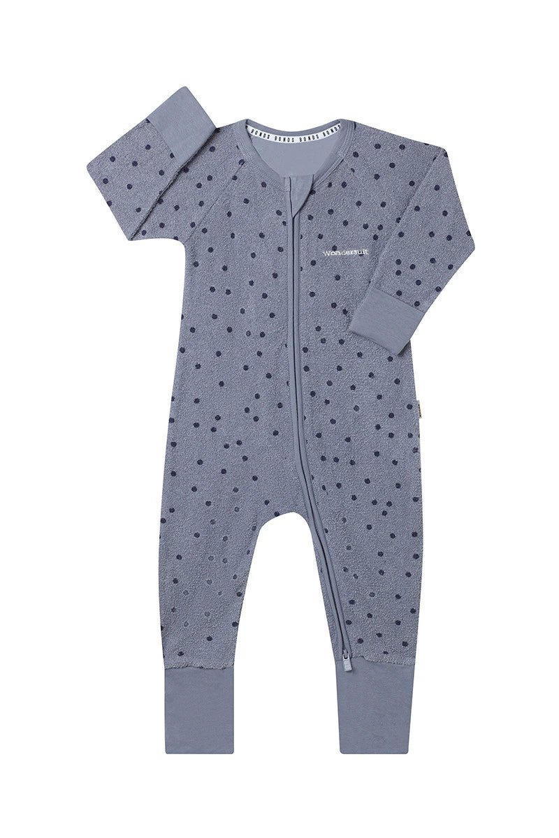 Bonds Poodlette 2 Way Zip Wondersuit - Ditsy Dots Paris Purple