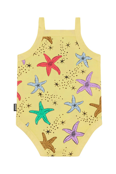 Bonds Roomies Singlet Suit - Starry Sea Sway Yellow