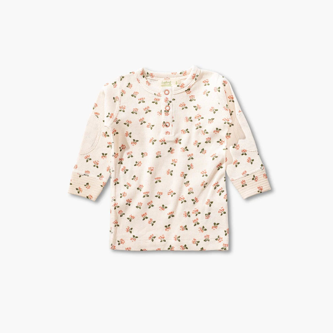 Sapling Child Organic Winter Bouquet Waffle Long Sleeve Tee