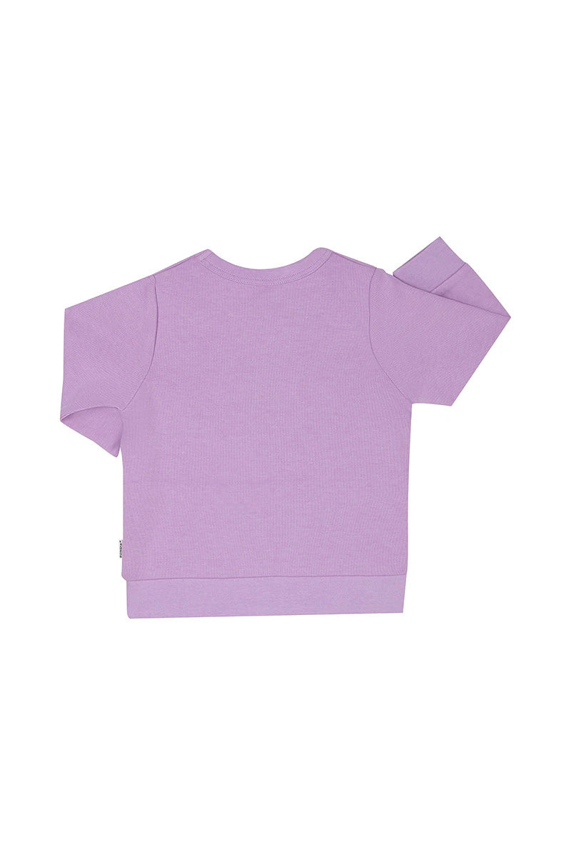 Bonds Baby Tech Sweats Pullover - Cotton Purple Pansy