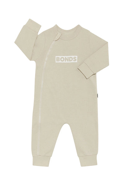 Bonds Tech Sweats Zip Wondersuit - Sesame Seed