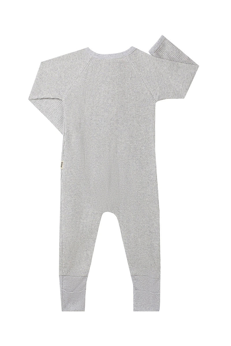 Bonds Waffle Zip Wondersuit - New Grey Marle