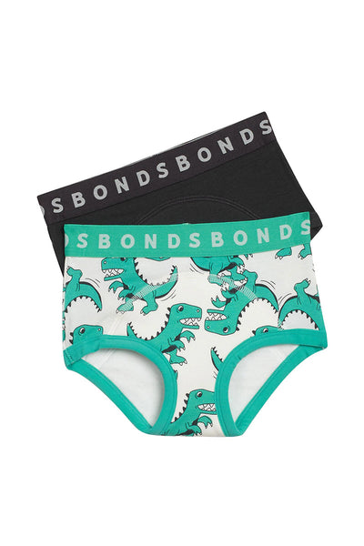 Bonds Whoopsies Toilet Training Undies 2 Pack - Stompy Dino/ La Femme Nikita