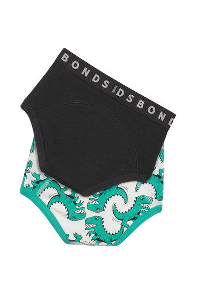 Bonds Whoopsies Toilet Training Undies 2 Pack - Stompy Dino/ La Femme Nikita