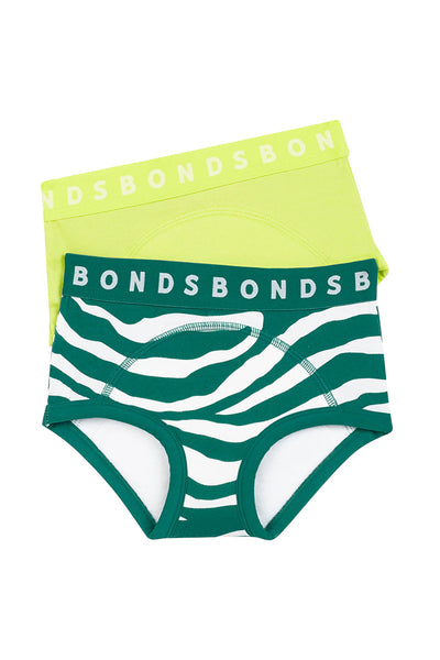 Bonds Whoopsies Toilet Training Undies 2 Pack - Ziggy Zebra/ Lemon Teatree Lime