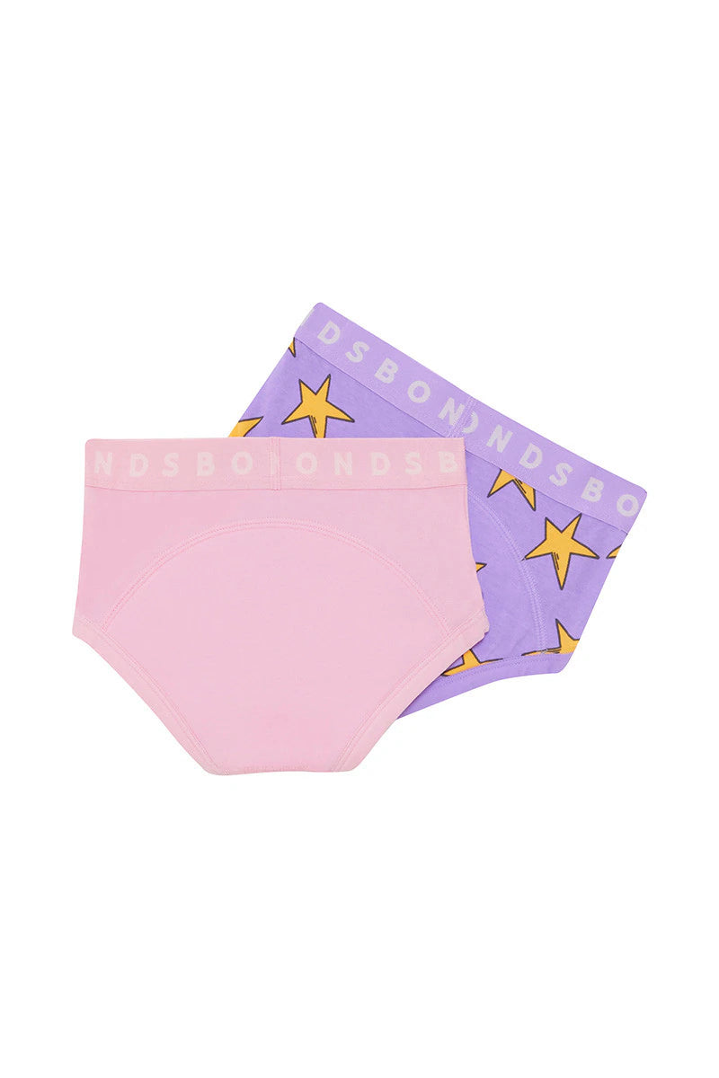 Bonds Whoopsies Toilet Training Undies 2 Pack - Twinkle Twinkle Star/Feeling Flushed Pink