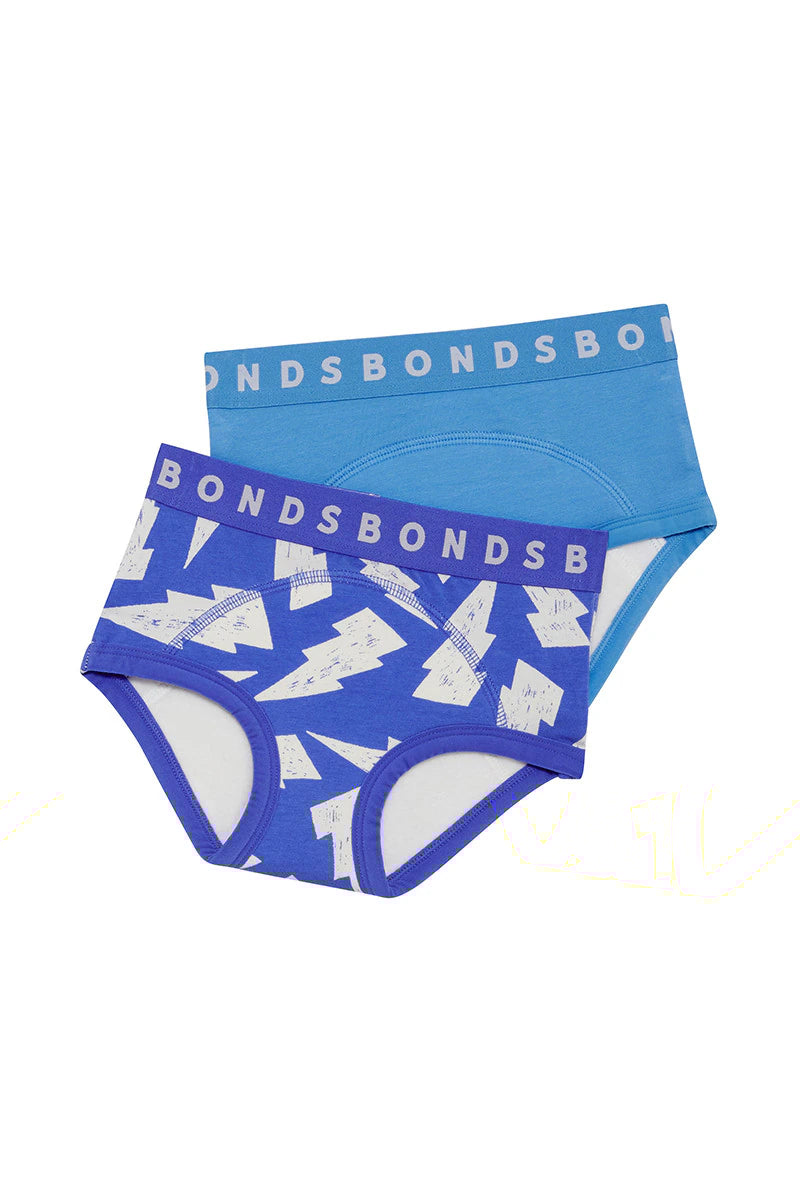 Bonds Whoopsies Toilet Training Undies 2 Pack - Striking Storm/Active Blue