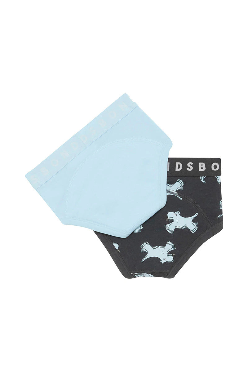 Bonds Whoopsies Toilet Training Undies 2 Pack - Bob The Dog / Argentina Blue