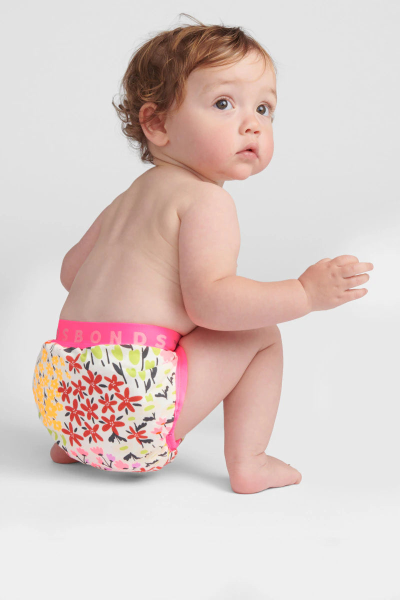 Bonds Wonderbums Reusable Nappy - Can I Posy A Question White