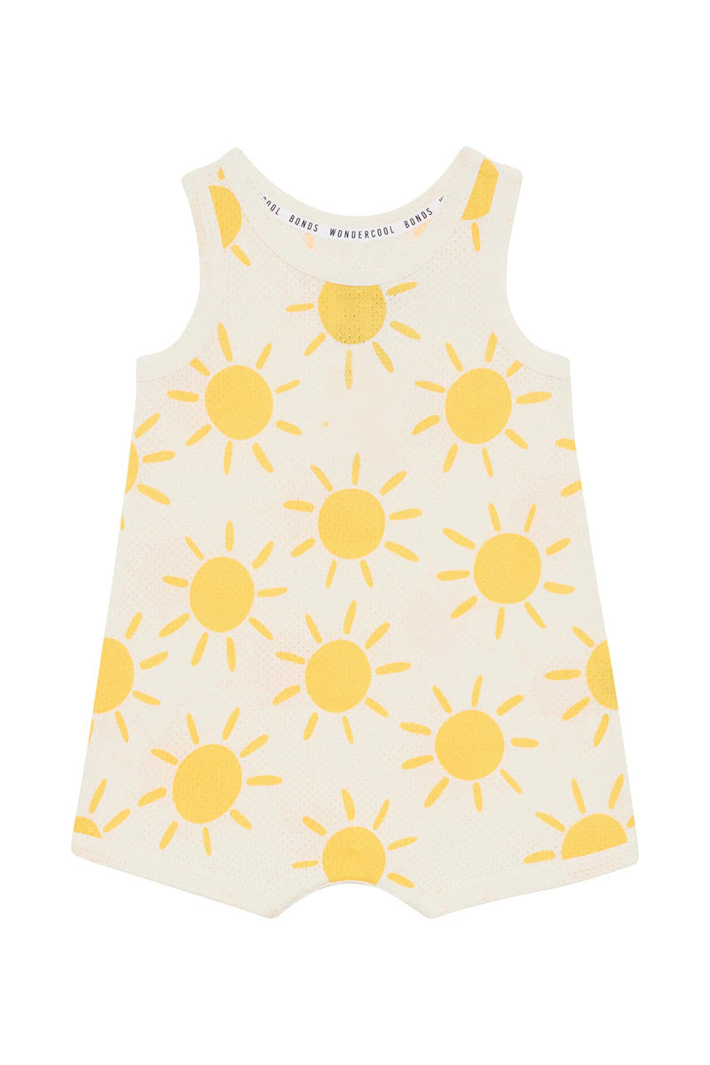 Bonds Wondercool Eyelet Hot Days Suit - Sun-Burst Yellow