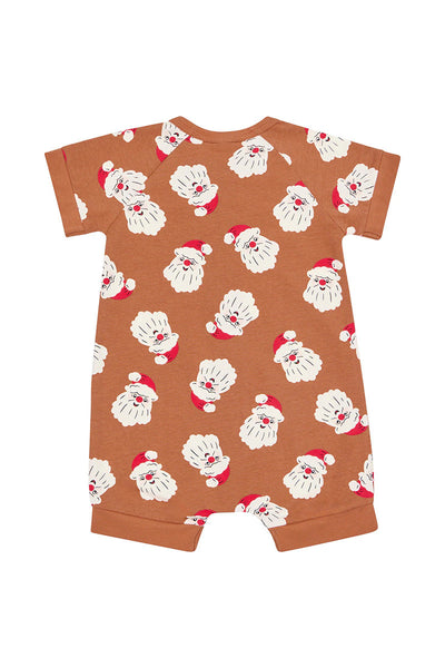 Bonds Zip Romper - Mr. Clause Brown