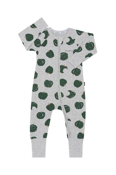 Bonds Zip Wondersuit - Apple A Day Grey Marle