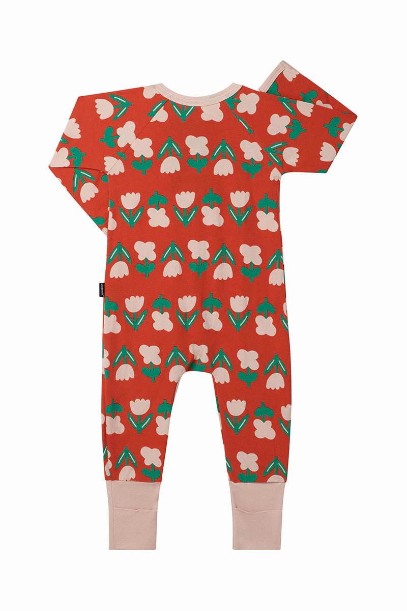 Bonds Zip Wondersuit - Tulip Fields Red