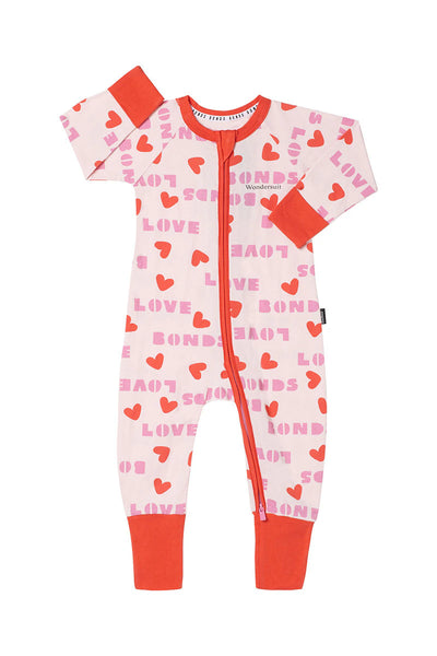 Bonds 2 Way Zip Wondersuit - Bonds Love Hearts