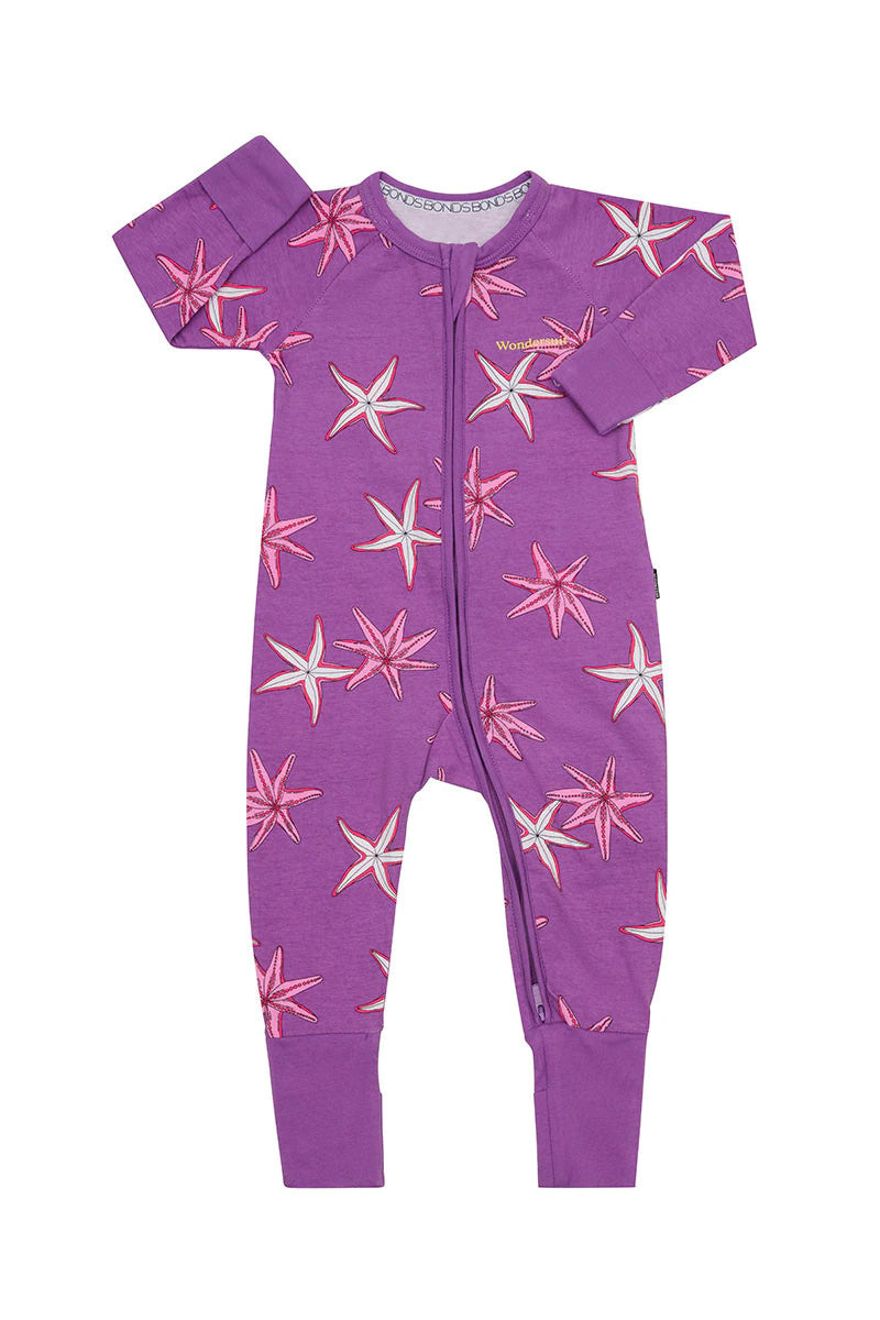 Bonds 2 Way Zip Wondersuit - Purple Star Fish