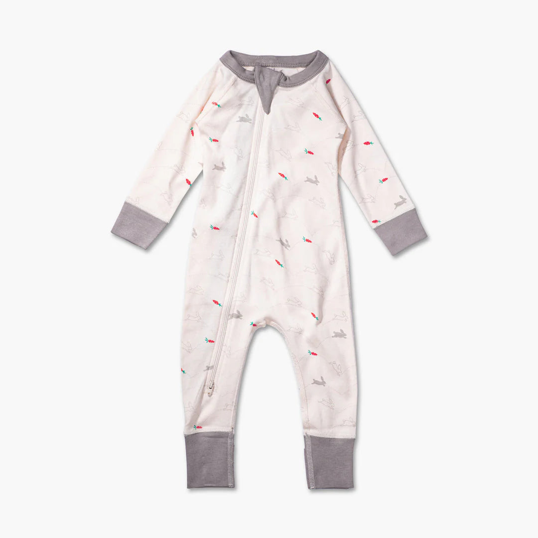 Sapling Child Organic Bunnies Zip Romper