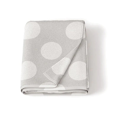 Bubba Blue Polka Dots Velour Bath Towel - Grey