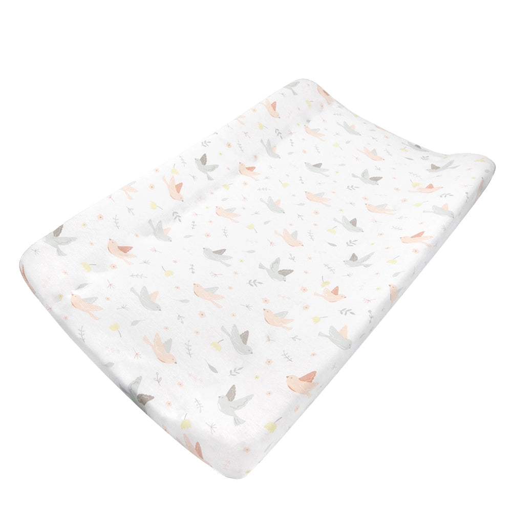 Living Textiles Change Pad Cover & Liner Set - Ava Birds