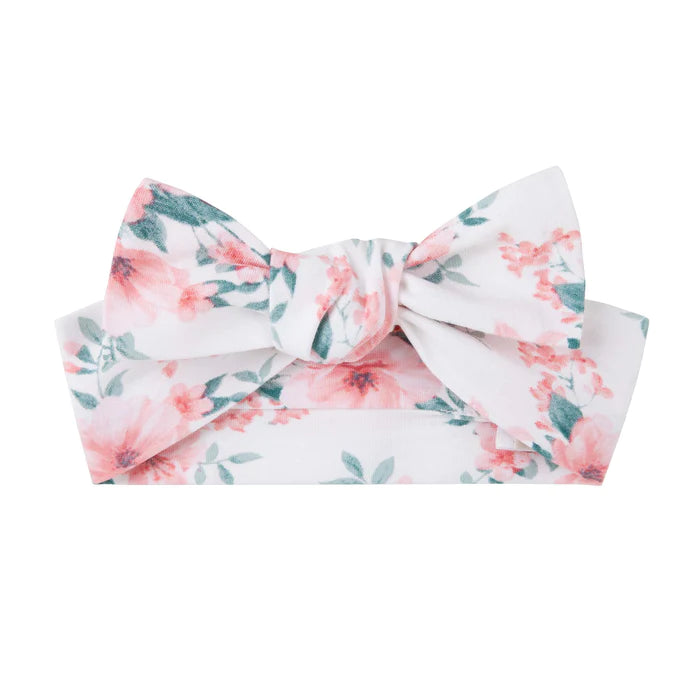 Designer Kidz Camilla Floral Headband - Dusty Pink