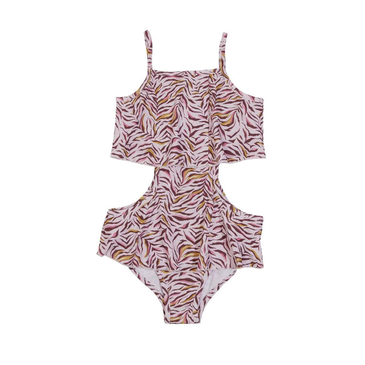 KaPow Kids Tigress Cut-Out Swimsuit UPF50+